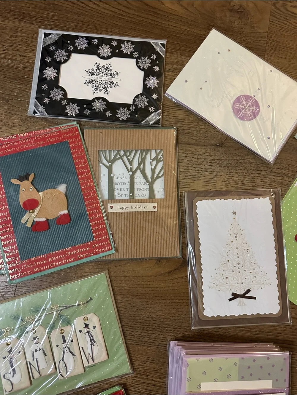 20 Individually Wrapped Burgoyne Hand Crafted 3D Christmas Cards w/ Envelopes